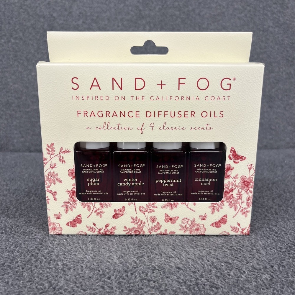 SAND + FOG Fragrance Diffuser oils Collection of  4‎ Classic Holiday scents